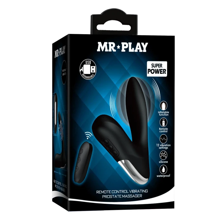 Masażer prostaty Mr. Play - 12 trybów wibracji, regulowany nacisk 3,2-4,5cm