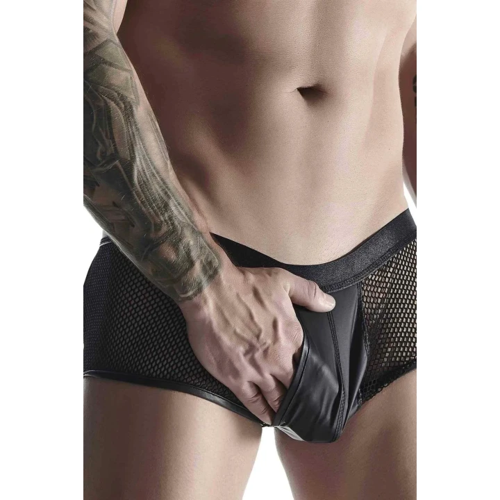 Szorty męskie REGNES FETISH PLANET, elastyczna siatka, otwarty tył, XXL