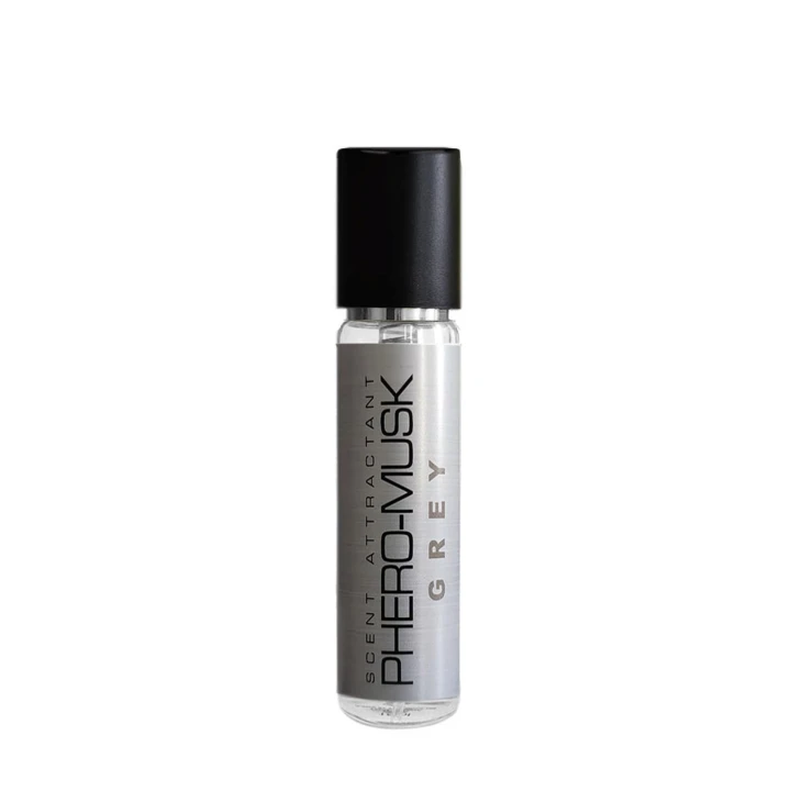 Perfumy męskie Feromony - Phero-Musk GREY 15ml, owocowo-kwiatowo-drzewny zapach, trwałość 3-4h