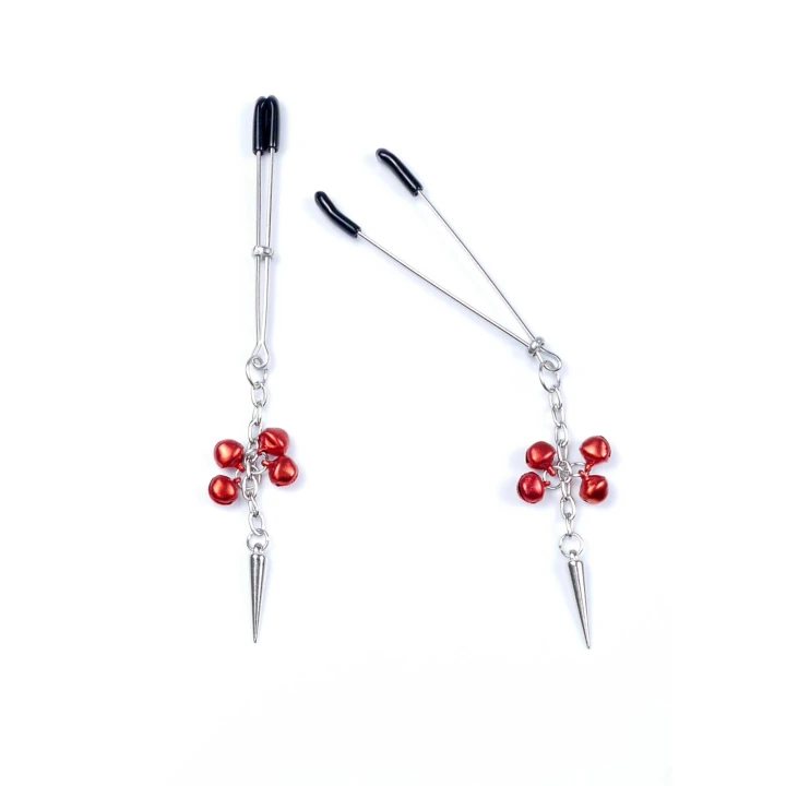 Zaciski do sutków - Stymulator No.4 - Seria Fetish B - Regulacja nacisku, metal/guma