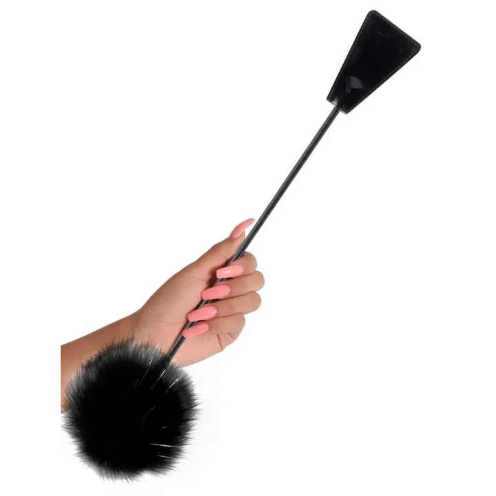 Bicz z piórkami FFSLE — 51 cm, ABS, sprężyny, delikatne pieszczoty