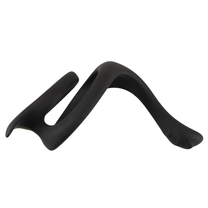 Pierścień na penisa Erecto z rozciągliwym stymulatorem, średnica 3,2-4 cm, silikonowy