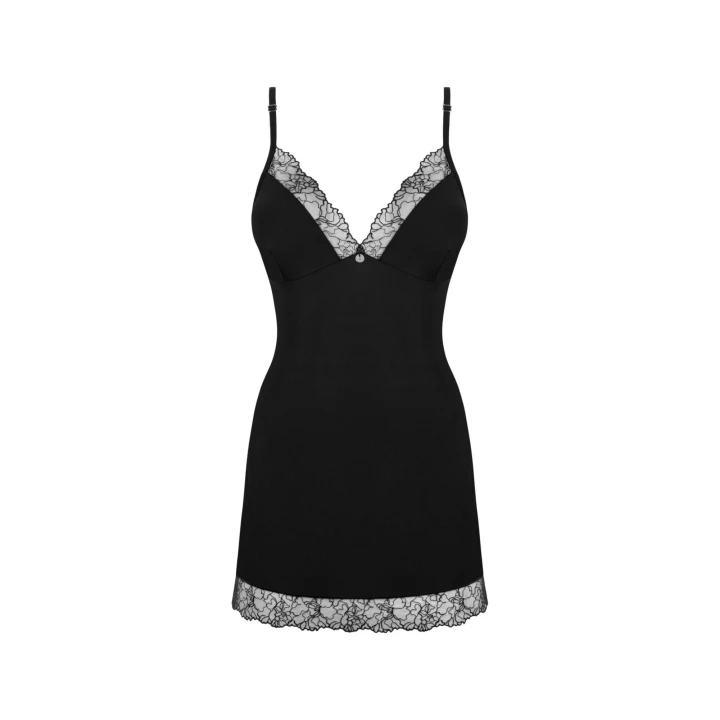 Koszulka nocna OBSESSIVE Bella Rou, haftowany tiul, regulowane ramiączka, XL/2XL