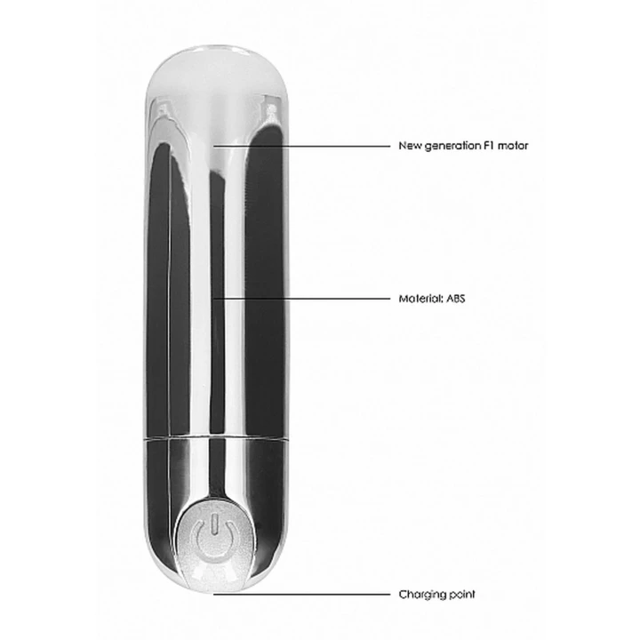 Wibrator pociskowy USB - 10 prędkości, wodoodporny, cichy, ABS