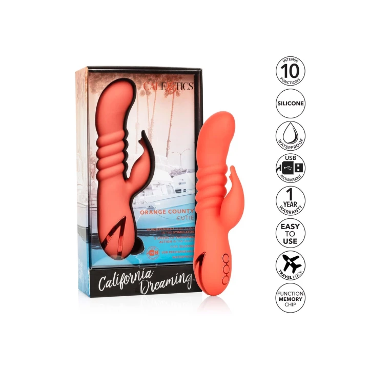 Masażer intymny California Dreaming™ z silikonem, 10 wibracji, wodoodporny