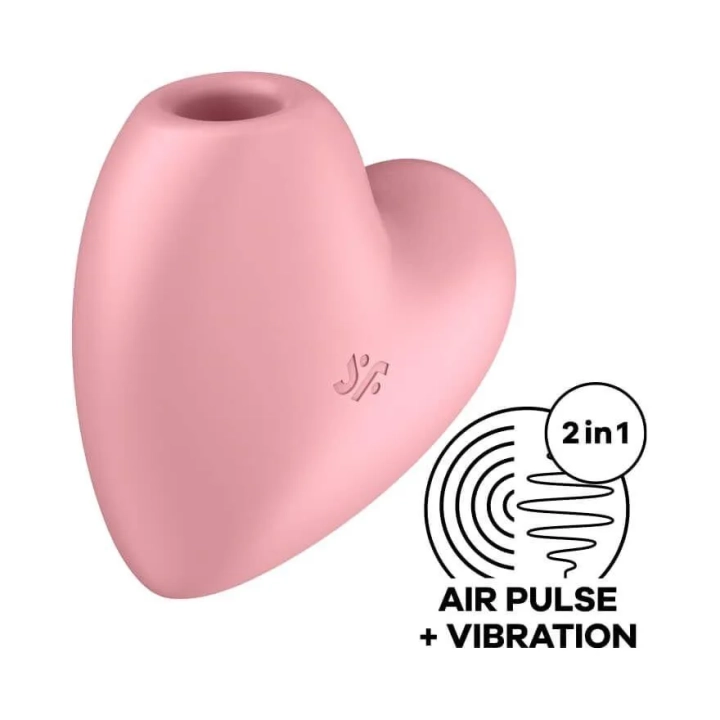 Stymulator łechtaczkowy Satisfyer Cutie Heart, silikon medyczny, wodoodporny, z wibracjami