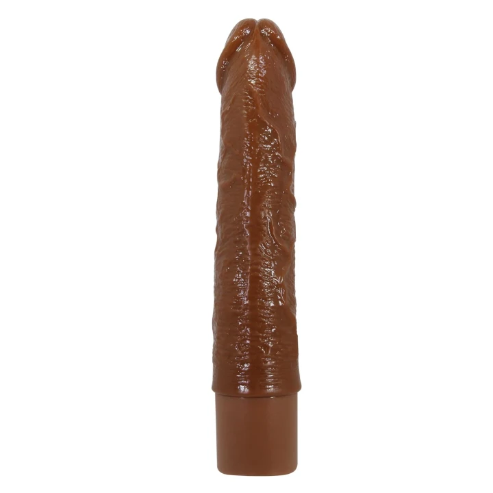 Dildo Pretty Love Osric, 22,3 cm, realistyczny, 10 trybów wibracji, brązowy