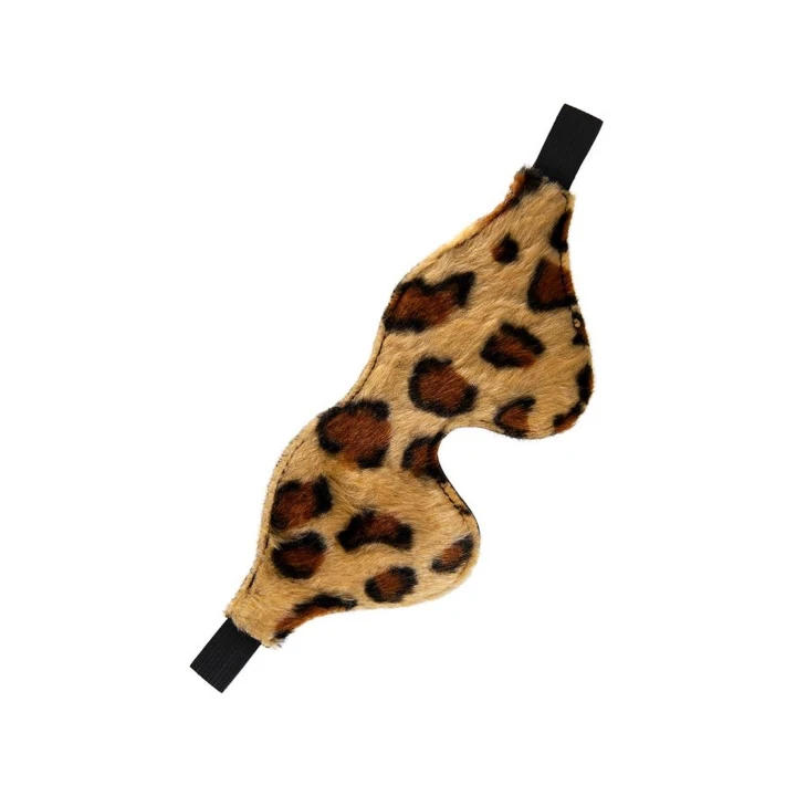 Maska do twarzy Anonymo, skóra PU, czarna, 26,5 cm, regulowane paski