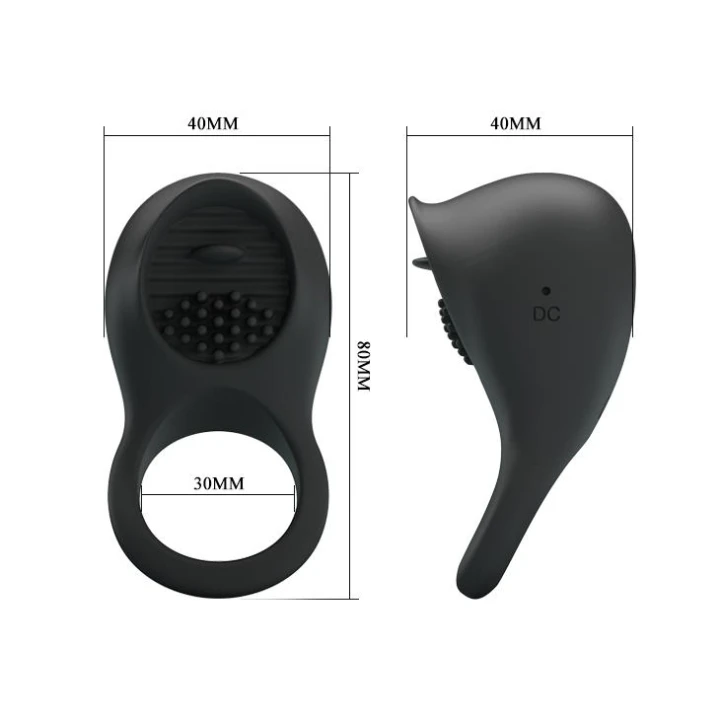 Pierścień erekcyjny PRETTY LOVE - 12 funkcji, silikon, zasilanie USB, wibracje