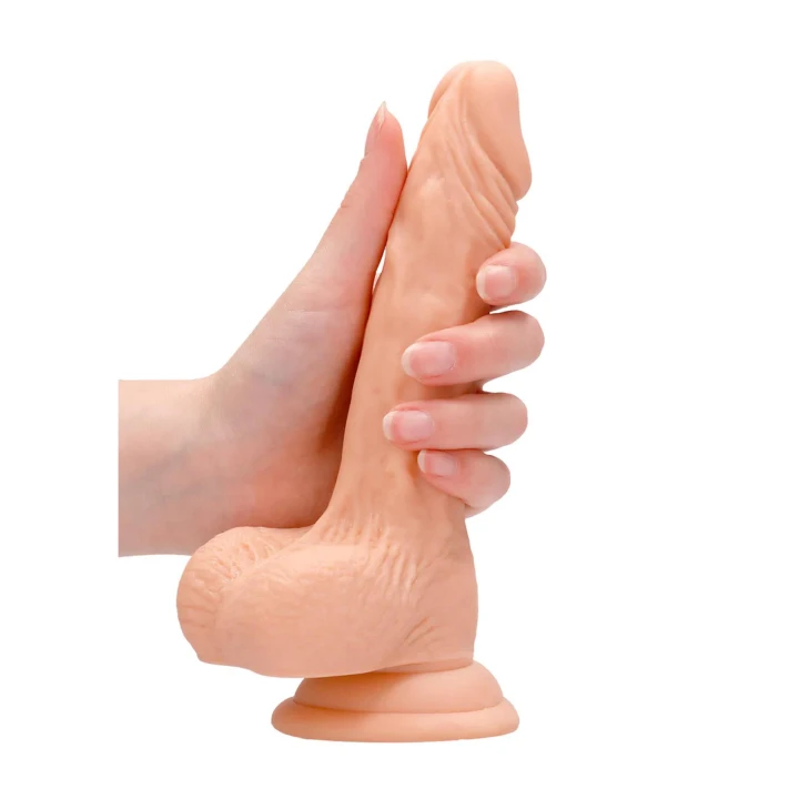 Dildo realistyczne Skin TPE 17 cm z przyssawką, super miękkie, anatomiczne detale