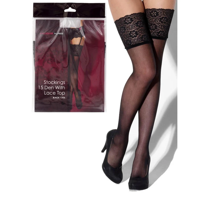 Pończochy białe L/XL KISS ME - elastyczna siateczka, komfortowy krój, seksowny wygląd