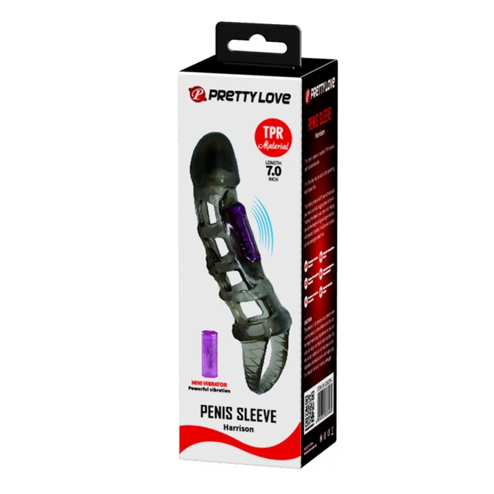 Nakładka na penisa PRETTY LOVE Harrison, Wibrująca, Wodoodporna, TPR