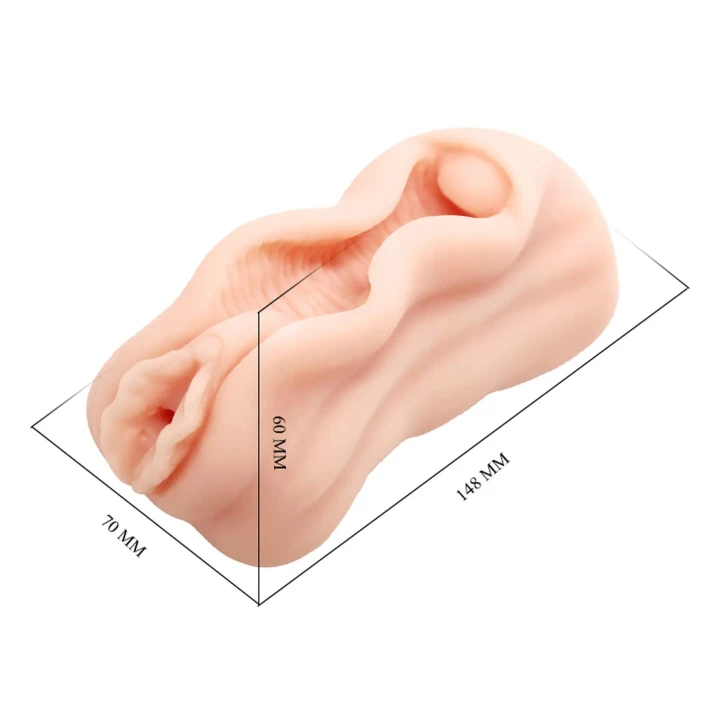 Masturbator realistyczny CRAZY BULL - TPR, wodoodporny, ciasny tunel żeberkowany