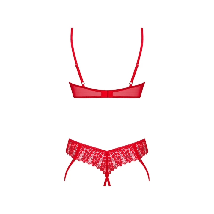 Bielizna erotyczna Ingridia OBSESSIVE, komplet 2-częściowy, regulowane ramiączka, XL/2XL