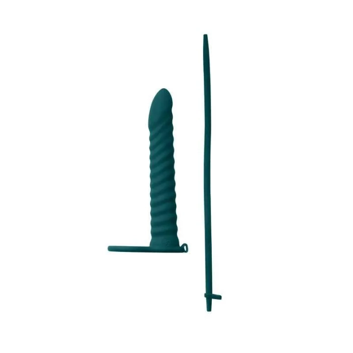 Dysza Rori Pure - podwójna penetracja, wibracje, hipoalergiczny silikon, 16,2 cm