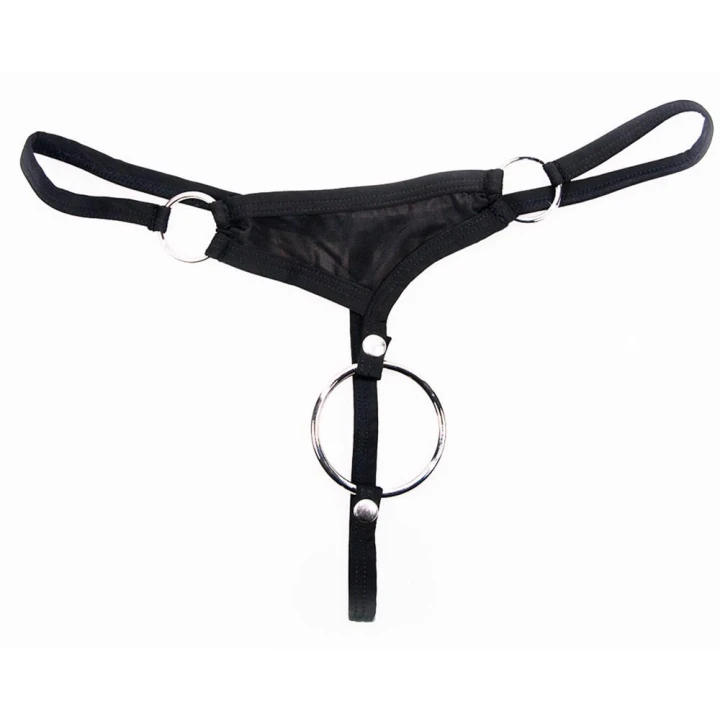 Stringi męskie XL - Mikrofibra, Odpinany Pierścień, 85% Poliamid, 15% Spandex