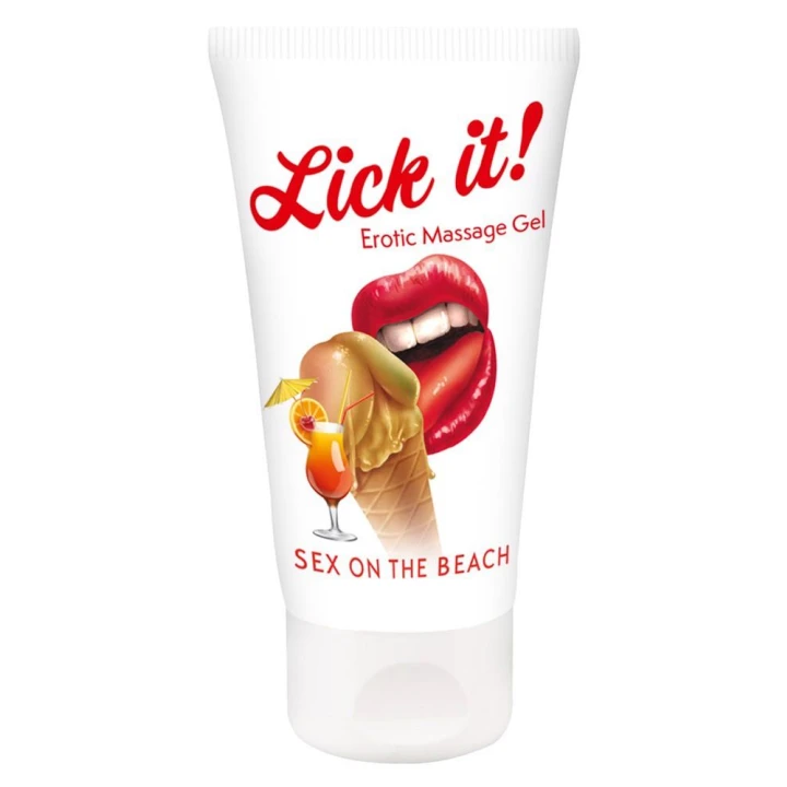 Lubrykant intymny Lick it! Sex on the Beach 50 ml - wegański, na bazie wody, owocowy smak