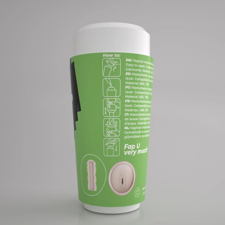 Masturbator Vaginalny Fappucino Crushious, 16cm, Elastyczny, Stymulujące Wypustki