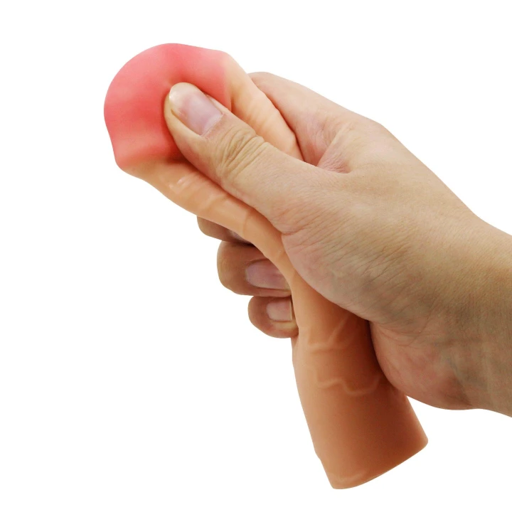 Nakładka na penisa PRETTY LOVE - Nile, 25 mm, TPR, wydłużająca, realistyczna