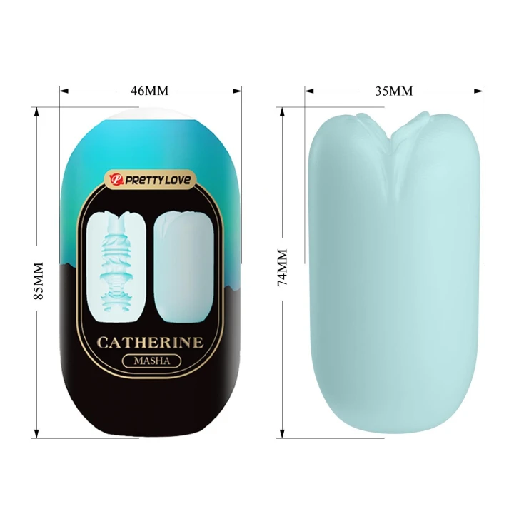Masturbator TPR - PRETTY LOVE Catherine MASHA, elastyczny, unikalne faktury