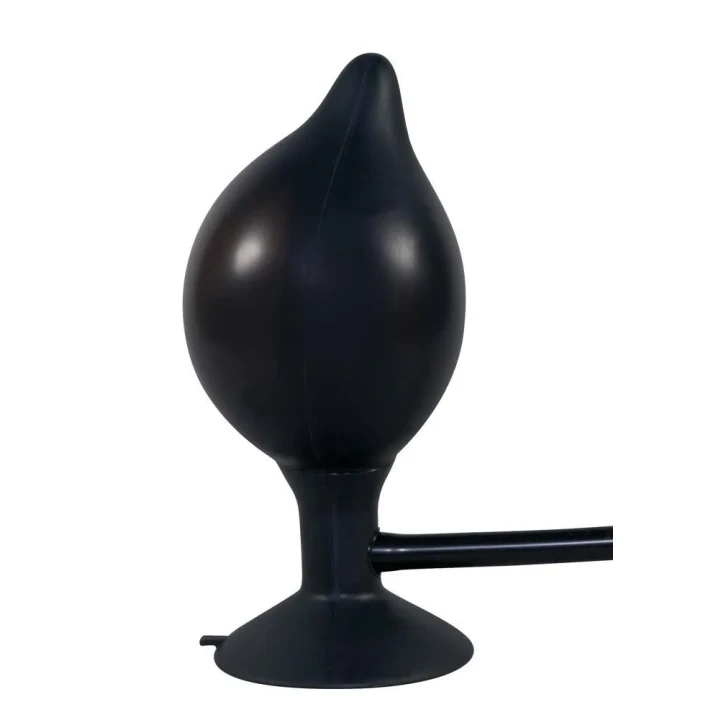 Wtyczka analna pneumatyczna True Black, silikonowa, średnica 2-10 cm, długość 15 cm