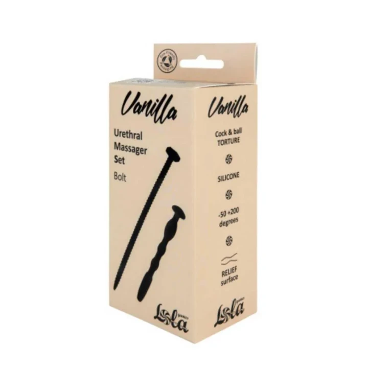 Stymulator cewki moczowej Vanilla Bolt, medyczny silikon, długość 15,3 cm, teksturalna powierzchnia