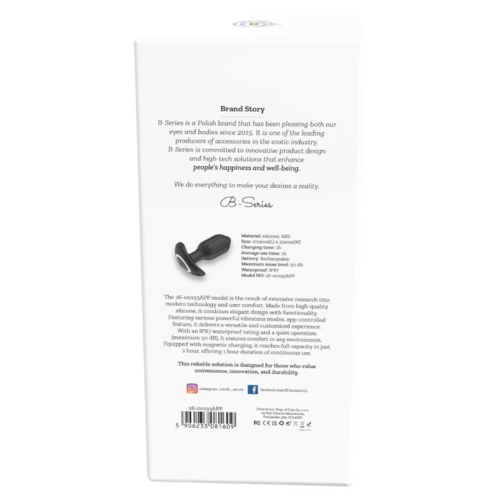 Wibrator analny Bliss APP – silikonowy, z aplikacją mobilną, z wibracjami różnorodnymi