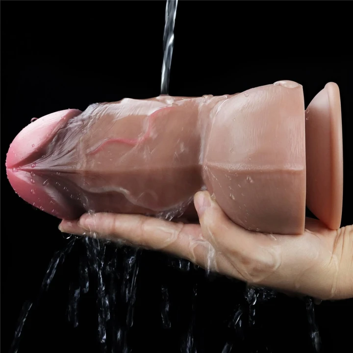 Dildo - Platynowy Silikon, 7 cali, Dwuwarstwowy, Hiperrealistyczna Tekstura