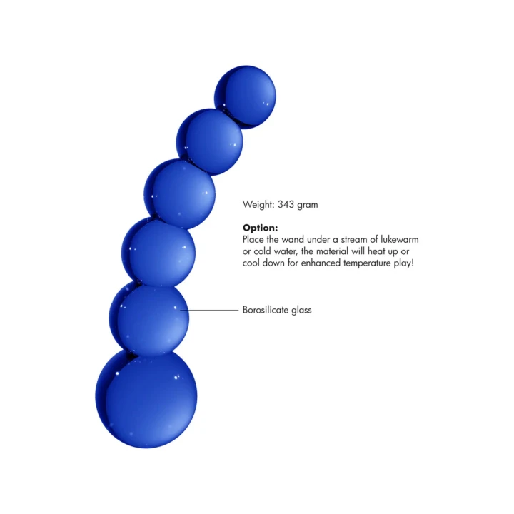 Dildo szklany - Planets, 18,5 cm, ręcznie wykonany, borokrzemowe szkło