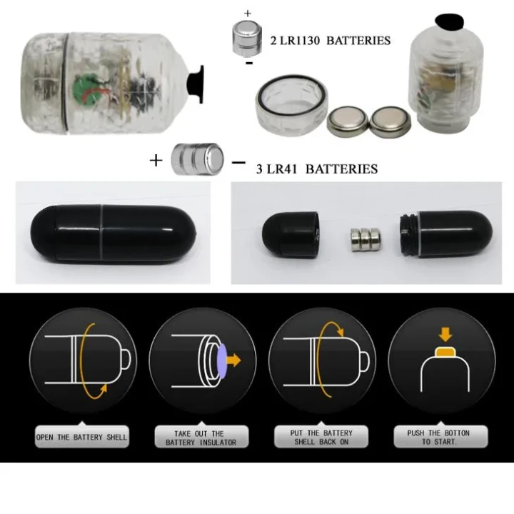 Pierścień wibracyjny BAILE BI-014080-1, teksturowany, zasilany 5 bateriami LR41/LR1130