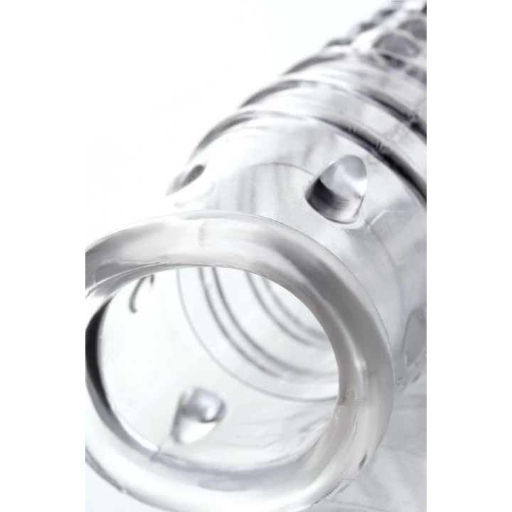 Nakładka na penisa A-Toys, TPR, przezroczysta, elastyczna, 14.7 cm