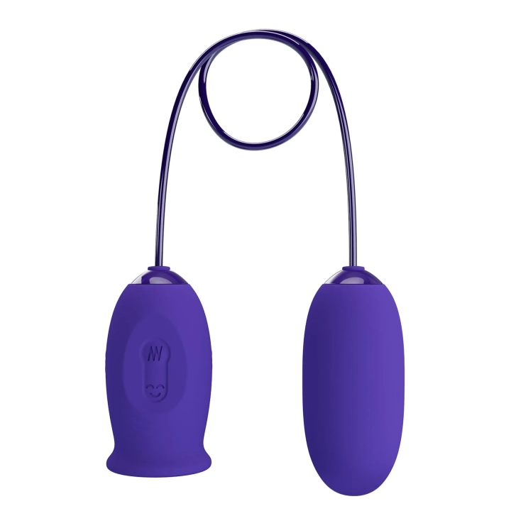Wibrator podwójny - PRETTY LOVE Daisy - Silikon, 12 funkcji wibracji, 3 funkcje lizania