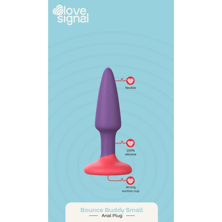 Korek analny Dreamtoys Love Signal – silikonowy, 9 cm, wodoodporny IPX8