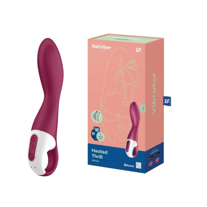 Wibrator silicone heated, Satisfyer Heated Thrill, punkt G, aplikacja, wodoszczelny