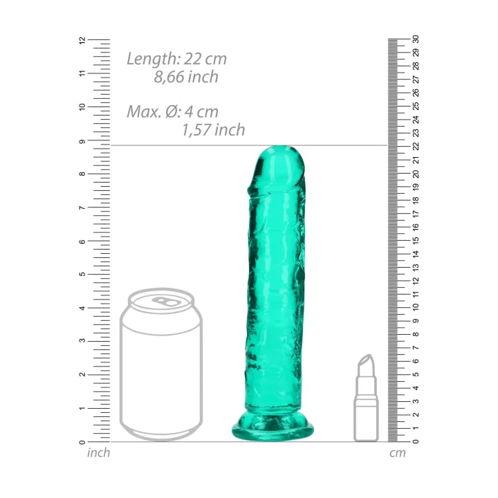 Dildo REALROCK CRYSTAL CLEAR, realistyczne, 8