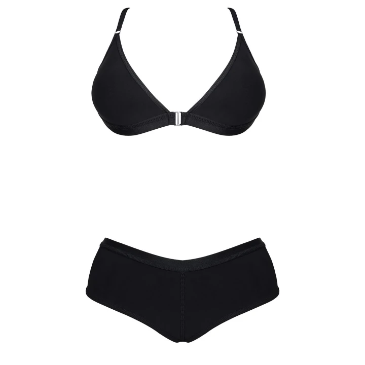 Stanik i szorty brazylijskie DEMONIQ Kolekcja Lady X Luna XXL, komfort, elegancja, czarny