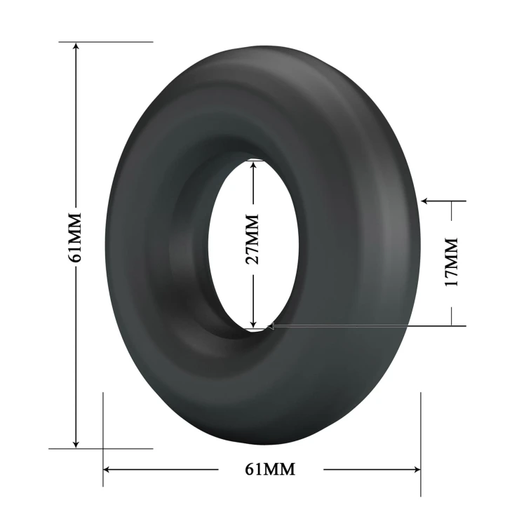 Pierścień erekcyjny Crazy Bull, silikonowy, supermiękki, 6,1 cm średnicy wewnętrznej