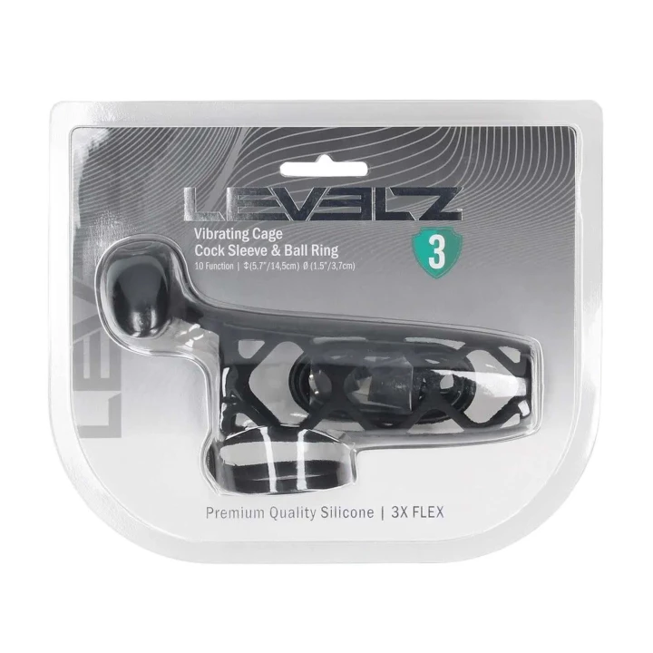 Tuleja wibracyjna do penisa LEVELZ, silikona, elastyczna, 14,5cm długości