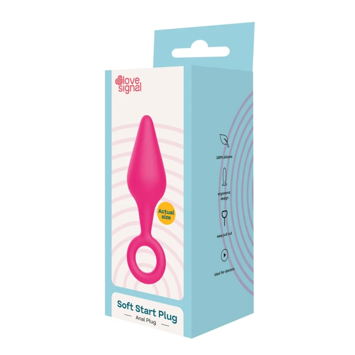Korek analny Dreamtoys Love Signal – silikonowy, IPX8, 9 cm, pierścień bezpieczeństwa