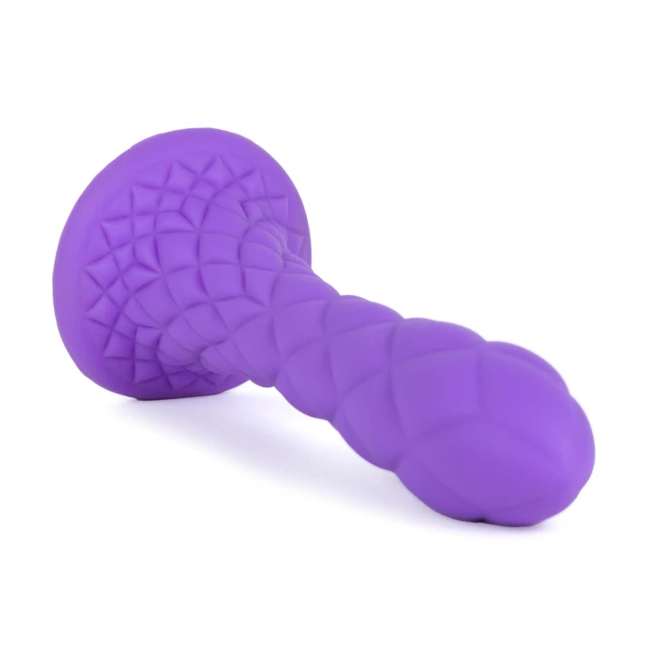 Dildo SILEXD Fantasy Line, termoreaktywny, silikonowy, wodoodporny IPX7, liliowy