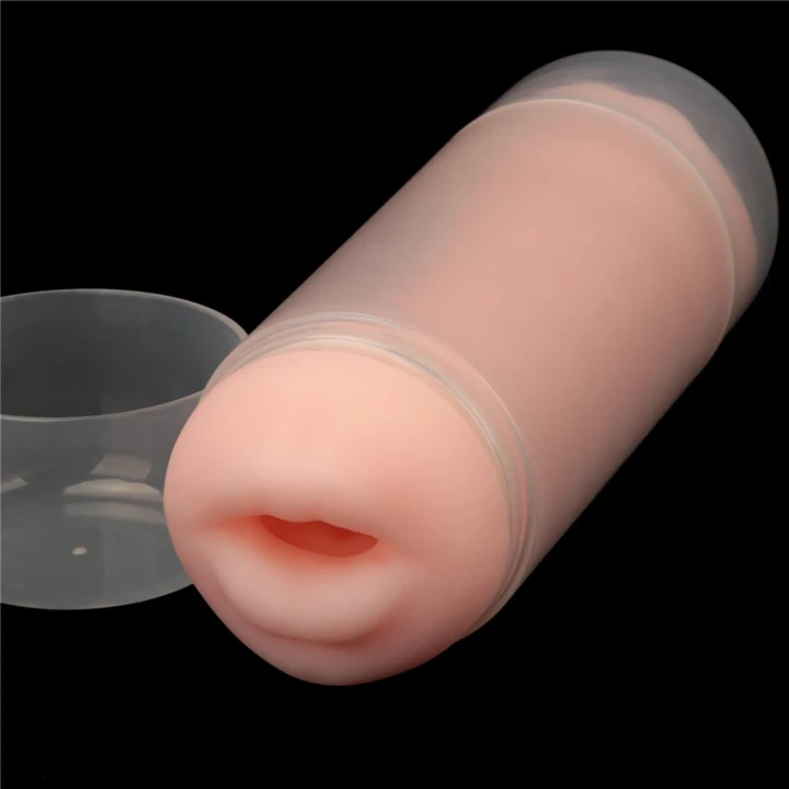 Masturbator dwustronny Virgin-Skin z TPE, długość 22,3 cm, wibrujący