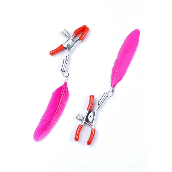 Zaciski do brodawek – Stymulator No.13 – Metalowe, regulowana siła, miękka guma