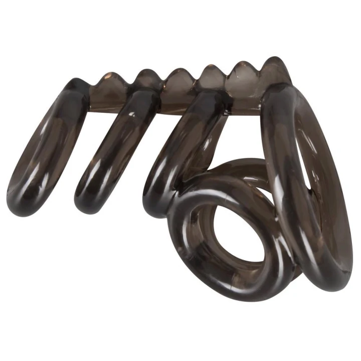 Pierścień na penisa BK 3, TPE, średnica 2,2-4,1 cm, długość 7 cm, z nubbingiem