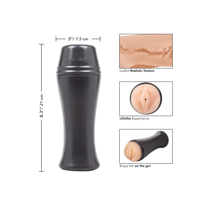 Masturbator podróżny Femme Fatale, kompaktowy, wodoodporny, realistyczny materiał