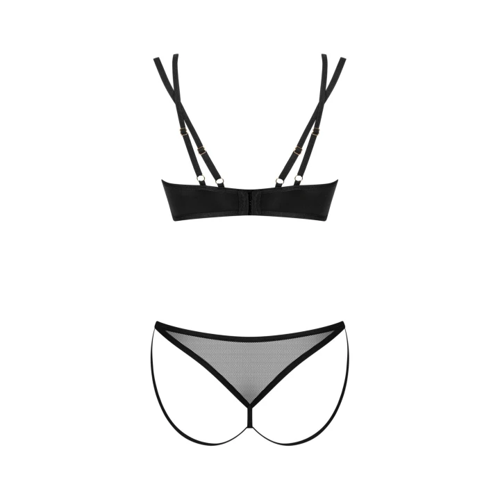 Komplet bielizny OBSESSIVE Nesari XL/2XL - biustonosz i stringi, regulowane ramiączka, elegancki design