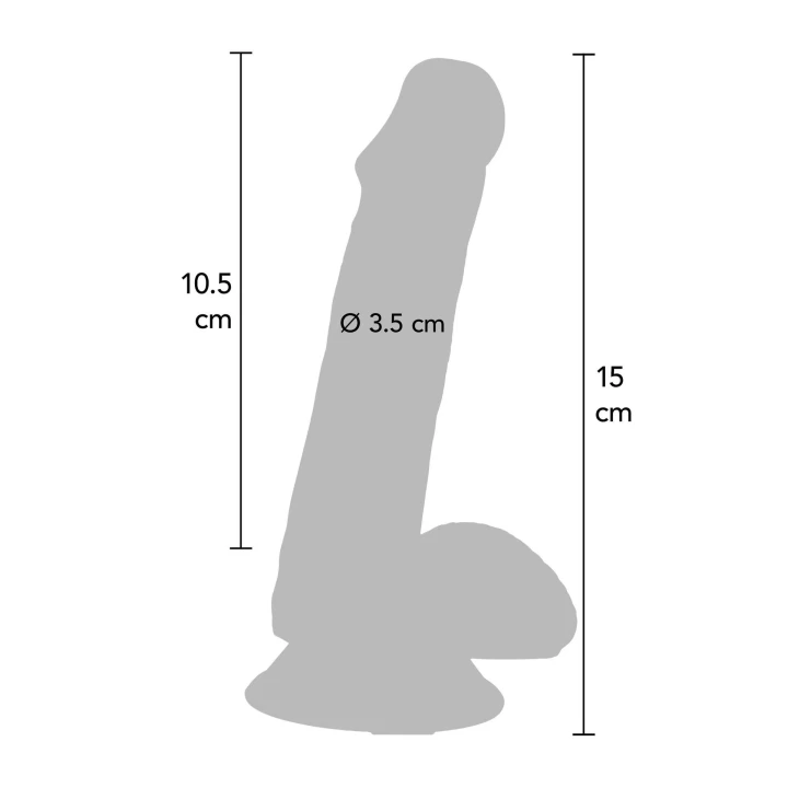 Dildo Happy Dicks 6 cali, realistyczny, przyssawka, PVC bez ftalanów