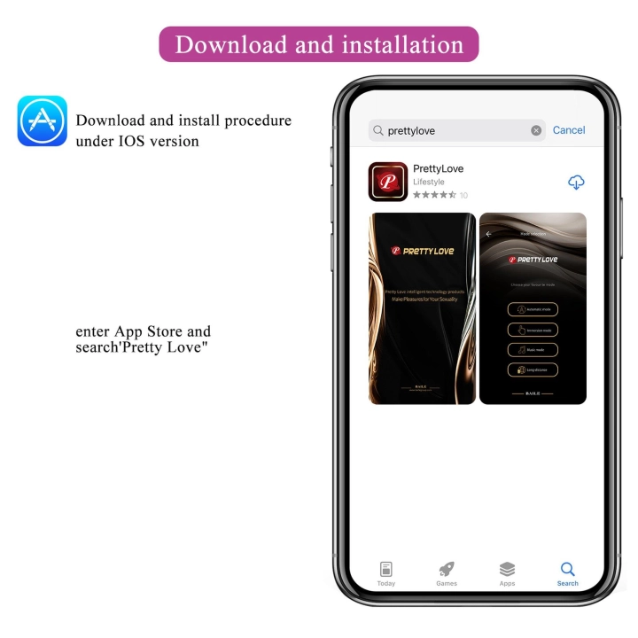 Wibrator jajeczko PRETTY LOVE Casper – 12 trybów, silikon, sterowanie APP zdalne