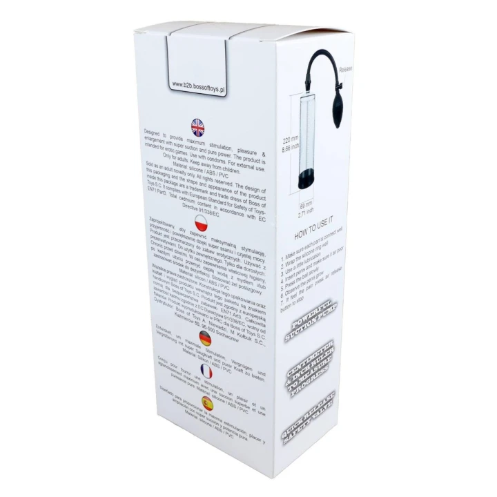 Pompka próżniowa Powerpump - Silikonowa, 22 cm, Wodoodporna