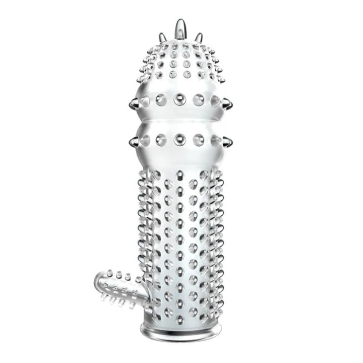 Rękaw penisa BAILE - teksturowana powierzchnia, regulacja intensywności, bez baterii