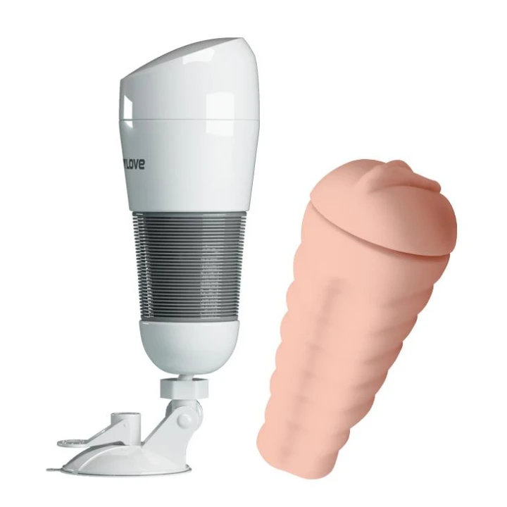 Wibrator do stymulacji Hedy WHITE - PRETTY LOVE, regulowana przyssawka, ultra-miękki rękaw